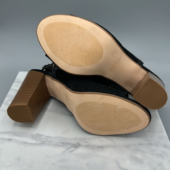 JustFab Black Peek Toe High Heel Ankle boot - Picture 4 of 6